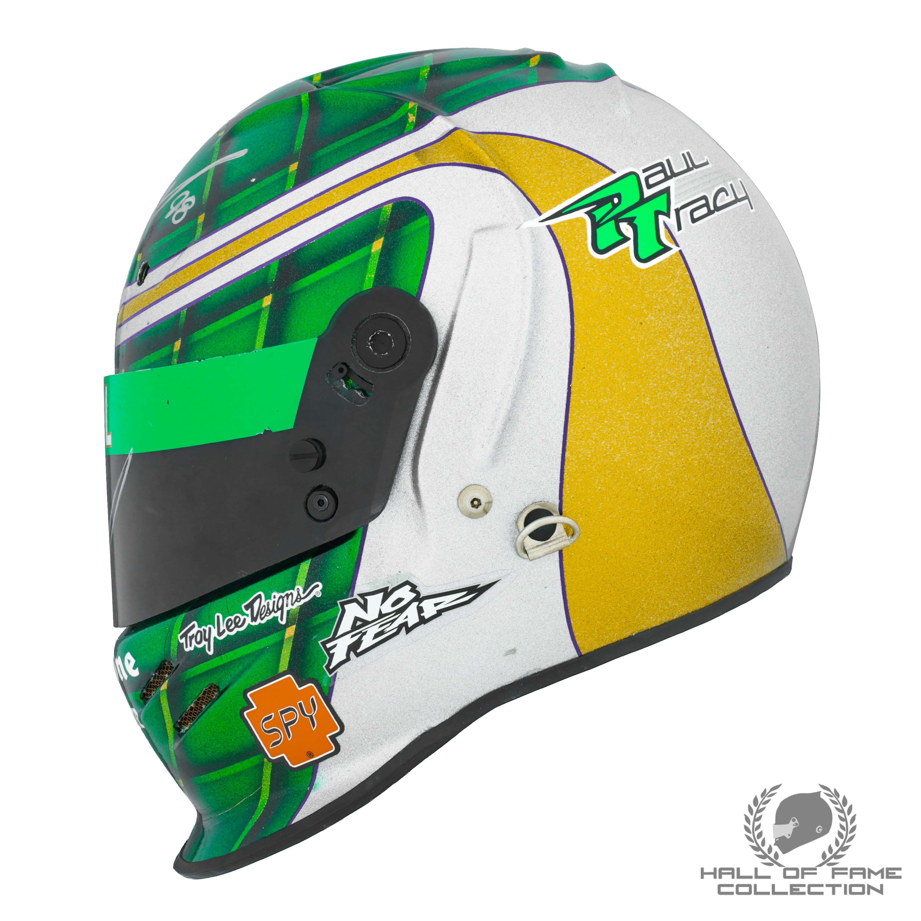 1997 Paul Tracy Signed Team Kool Green Racing Used IndyCar Helmet